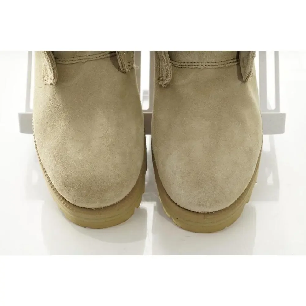 Military Desert Tan Suede Boots With Vibram Soles Men's Sz 6.5R Shoes